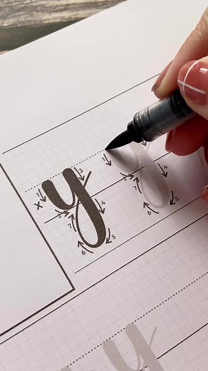 663K views · 678 reactions | Lettering ✨ y ✨ Calligraphy Tutorial for Beginners #shorts #lettering #NhuanDaoCalligraphy #satisfying #Calligraphy #BrushLettering #ModernCalligraphy #HandLettering #Lettering #Handwriting #Handmade #DIY #cardmaking #personalizedgifts #giftideas #crafty #papercraft #tarjetas #artreels #reels | Nhuan Dao Calligraphy | Facebook