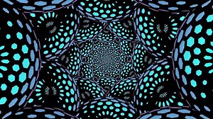 Download Beautiful rotating pattern with mirror effect. Hypnotic pattern with rotating repeating ornament for free