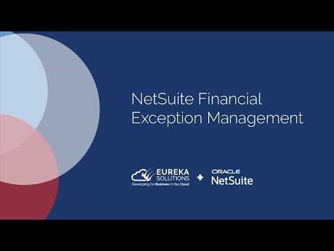NetSuite Financial Exception Management