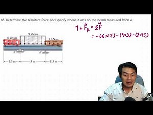 Reduction of a Simple Distributed Loading. Engineering STATICS Ch.4 Force System Resultants ต.83 [4]