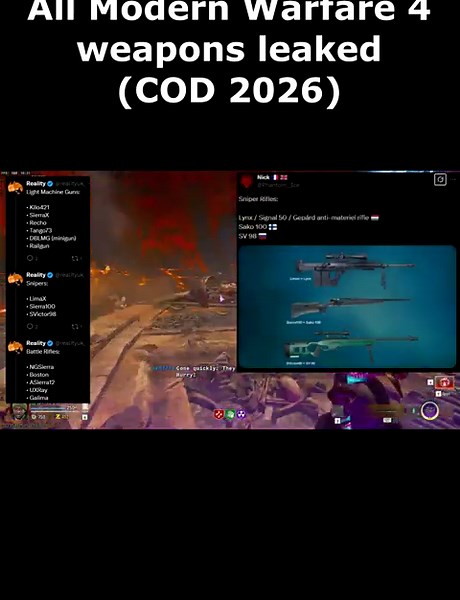 Modern Warfare 4 all weapons leaked (COD 2026 MW4 Leaks Infinity Ward's next game)