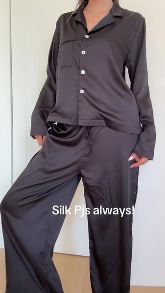 Mejores pijamas de seda negra para dormir
