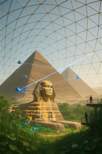 POV: The Pyramids Are Protected By a Giant Dome in 3000