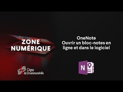 OneNote Ouvrir un bloc-notes en ligne et dans le logiciel