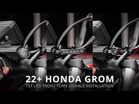 How to install LED Front Turn Signals on a 2022+ Honda Grom by TST Industries