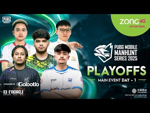 Zong 4G Presents Pubg Mobile Manhunt Series II Main Event | PlayOffs Day - 1 | Sponsored by Golootlo