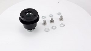 RULLINE 3 Hole Steering Wheel Quick Release Hub Adapter 360° Steering Wheel Disconnect Hub Kit with Bolts & Washers Aluminum Alloy Black