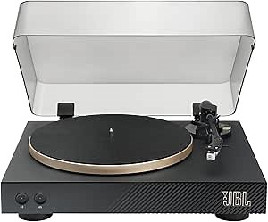 JBL Spinner BT - Bluetooth with AptX-HD™ Turntable, Components, Removable Headshell, Aluminum Platter and Belt Drive, Moving Magnet Cartridge pre-Installed (Gold)
