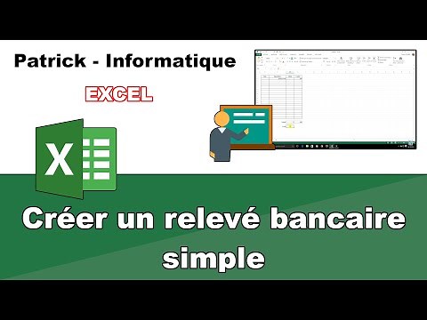 Tuto Excel 2013 - Créer un relevé bancaire simple
