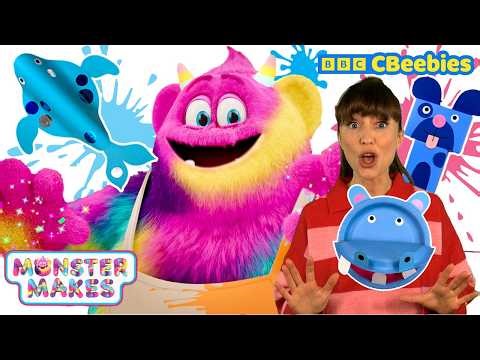 Make Fun DIY Crafts with Recycled Things! 🐳🐾 Craft with Monster Murphi | Monster Makes: Art for Kids