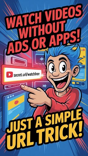 49K views · 779 reactions | Watch videos without ads or apps? Just one crazy URL trick! #NoAds #URLHack #SecretTrick #CrazyTip #TechHack | Arucode | Facebook