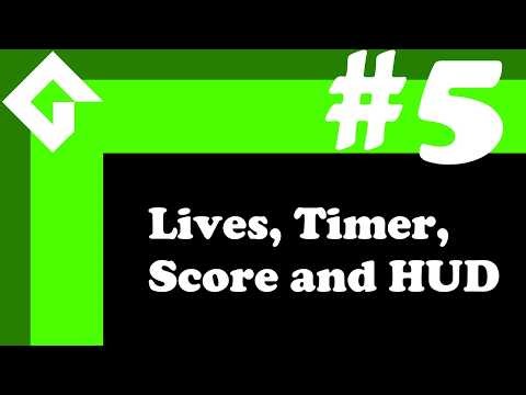Gamemaker Tutorial [Absolute Beginner] - Pixel Game - Lives, Timer, Score and HUD