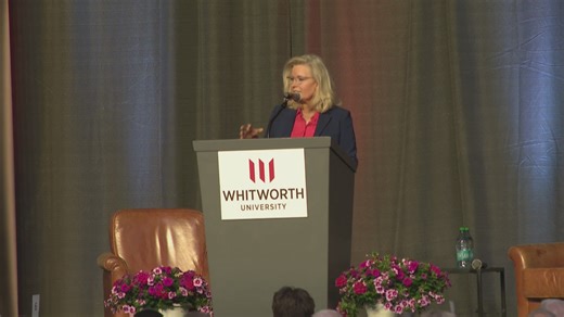 Former U.S. Representative Liz Cheney visits Spokane, speaks on on leadership and future of American politics