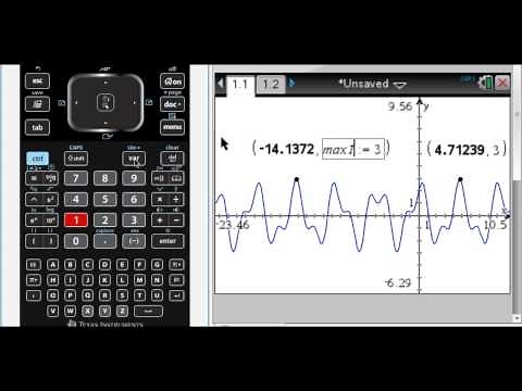 TI-Nspire Finding maximums, minimums, and storing values