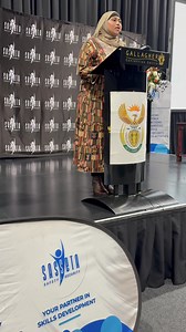 The Executive Manager for Learning Programmes, Ms. Juwayria Amod giving an overview of the programmes SASSETA implemented. | Sasseta - Safety and Security SETA