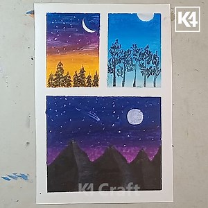 3 Type of Night Scenery Drawing :) | Learning Center