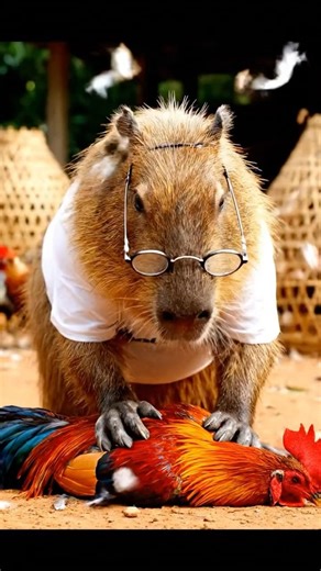 Capybara ăn cắp gà đá và cái kết #capybara