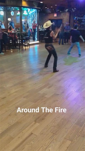 Saturday night line dancing at Prospectors in Mount Laurel NJ The dance is Around The Fire choreographed by Kate Sala, Chrystel Durand, Darren Bailey and Guillaume Richard Music is Old Country Barn by James Johnston #linedancing #linedance #dancereels | Dora and Gary's Line Dancing Page