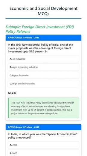 Foreign Direct Investment FDI Policy Reforms