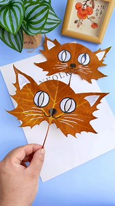 14K views · 61 reactions | Pick two sycamore leaves and make fun kitten masks with your kids! #ParentChildCrafts #DIYCrafts | Crafti Hand | Facebook