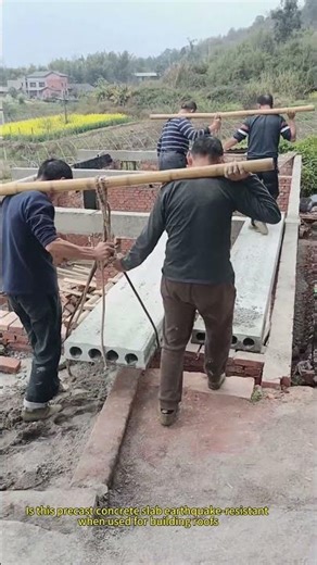 Are houses with roofs made of these concrete slabs earthquake-resistant?#Construction #Safety