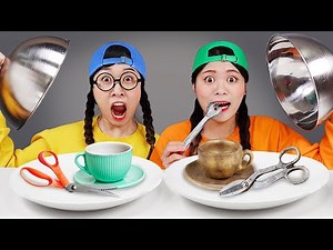 Real vs Chocolate Food Challenge Donna
