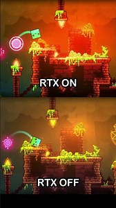 Geometry Dash RTX ON vs OFF