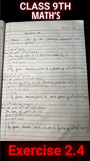 NCERT math's class 9 chapter 2 Polynomial Exercise 2.4 solution #maths #ncert #class9 #solution