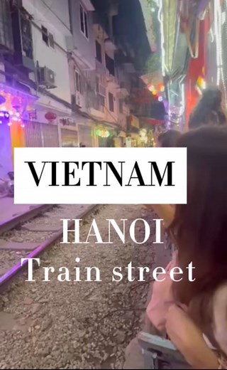 "Feel the thrill as the train brushes past inches away," #hanoi #hanoitrainstreet #vietnam | Daryl-Mae C. Constantino