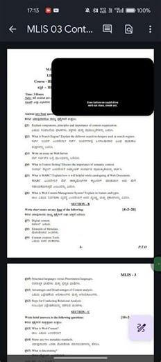 KARNATAKA STATE OPEN UNIVERSITY MLIB CONTENT ANALYSIS QUESTION PAPER 2023