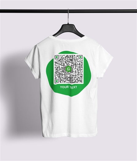 Custom QR Code T-shirt, Scannable Social Media Tee - Etsy Australia