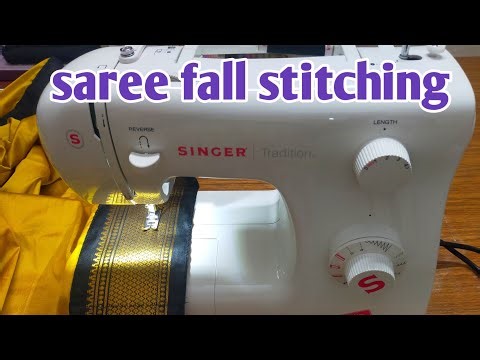 Singer 2250 machine లొ saree fall ఎలాకుట్టాలి🤔saree falls stitching