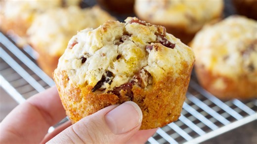 Savory bacon cheddar muffins
