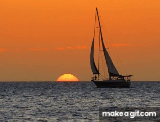 sunset sail on Make a GIF