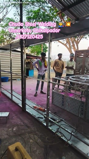 chuda Steel welding 🧑‍🏭💥 band party Baja Setup #shortvideos new umerkote chikalpadar