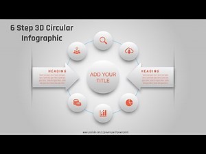 43.[PowerPoint] Create 6 Step 3D Shadow Effect Circular Infographic🔥🔥|PPT Presentation|Free Template