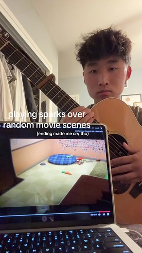 Emotional Bolt Guitar Scene with Sparks