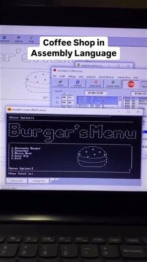 🔥 Coffee Shop Coded in Assembly?! 😱☕💻 #coding #programming #shorts
