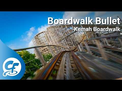 Boardwalk Bullet front seat on-ride 4K POV Kemah Boardwalk