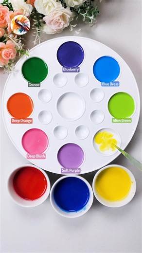 9.6K views · 51 reactions | How to create 8 new colors from 3 primary colors #paintmixing #colormixing #acrylic color #shorts | Painting Concept | Facebook