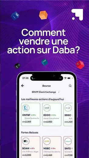Comment vendre une action sur la BRVM avec Daba #BRVM #investirenbourse #investirenafrique