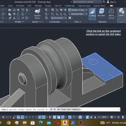 AutoCAD 3D Pulley Assembly Tutorial | Complete Mechanical Design from Drawing to Assembly