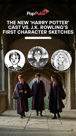 Comparison of New Harry Potter Cast with J.K. Rowling’s Original Character Sketches #viral #shorts