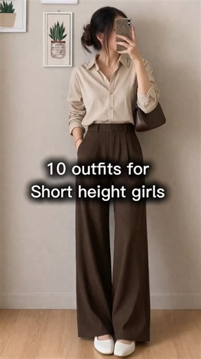 Top 10 outfits for short height girls #shorts #fypシ