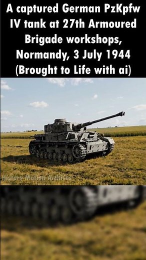 1944 German PzKpfw IV tank Brought to Life | HD Animated Colorized Photographs