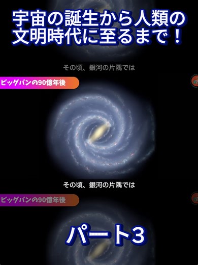 【138億年の年代記】宇宙の誕生から人類の文明時代に至るまで！