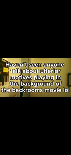 Backrooms movie scene with faint background audio