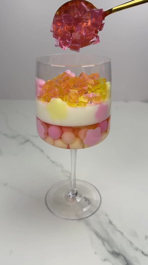 Extraordinary Strawberry Lemon Jelly Dessert in a Glass
