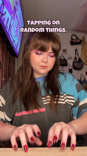 liz🫶🏼 on Instagram: "sometimes i can’t think of a creative category, so random tapping it is! #asmr #lofiasmr #tappingasmr #randomasmr #scatchingasmr"