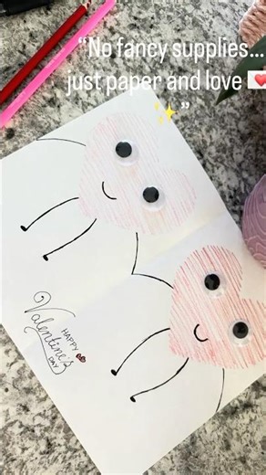 Easy Valentine Card Idea 💕 | Simple Handmade Heart Card